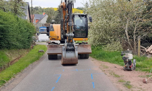 Bau des Ortsnetzes Dittichenrode Dorfstraße sowie der Schmutz­wasser­verbindung­sleitung Dittichenrode – Einbindepunkt, Abwasser­druckleitung Roßla