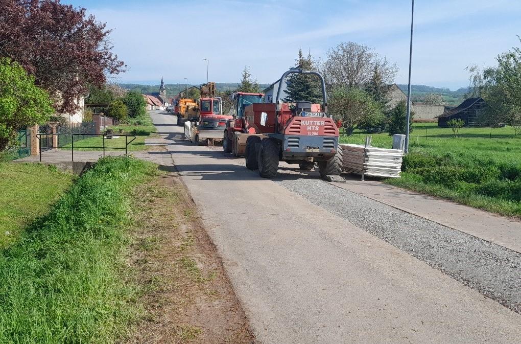 „Trink- und Abwassermaßnahmen“, Vorhaben: ON Rosperwenda, Neubau Schmutzwasser- und Regenwasserkanalisation sowie TW-Leitung im Jahr 2023/24, Bild 2