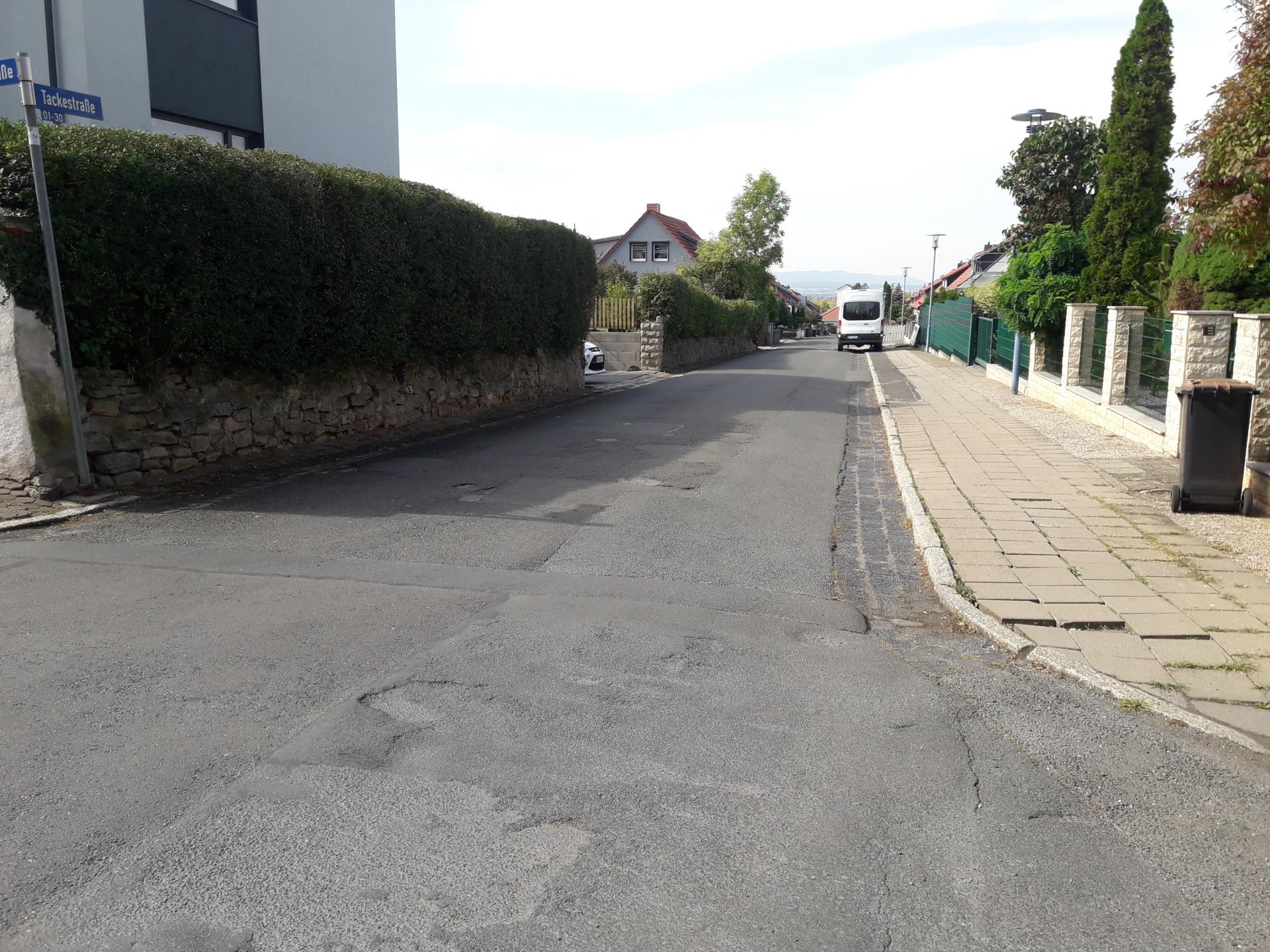 Neubau Trinkwasserleitung, SW-und RW Kanal, Sangerhausen Tackestraße im Jahr 2021, Bild 2