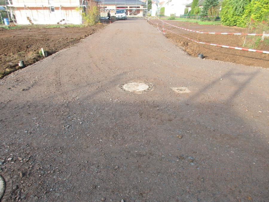 Straßendecke nach den Bauarbeiten