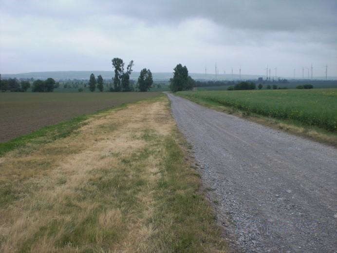 Straßendecke bei Beyernaumburg vor Beginn der Bauarbeiten